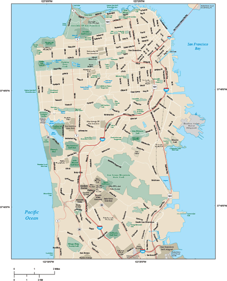 San Francisco Metro Area Wall Map