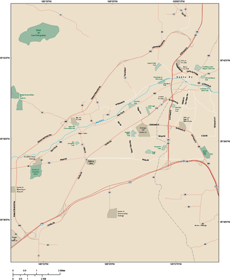 Santa Fe Metro Wall Map