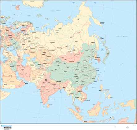 Asia Wall Map