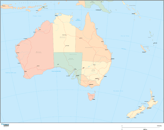 Australia Wall Map