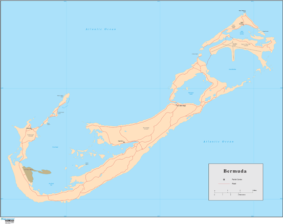 Bermuda Wall Map