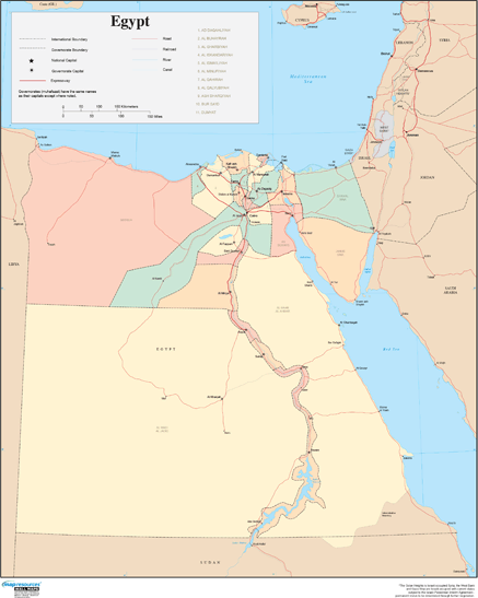 Egypt Wall Map
