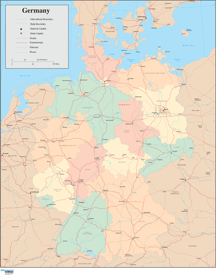 Germany Wall Map