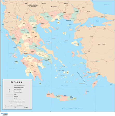 Greece Wall Map