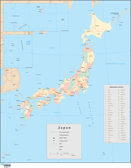 Japan Wall Map by Map Resources - MapSales