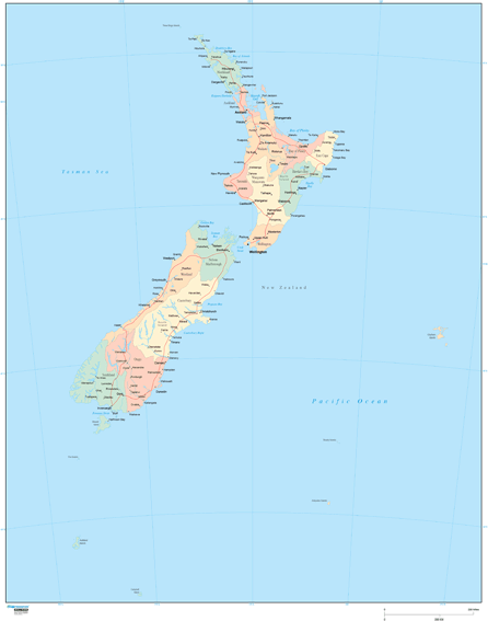 New Zealand Wall Map