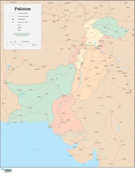 Pakistan Wall Map