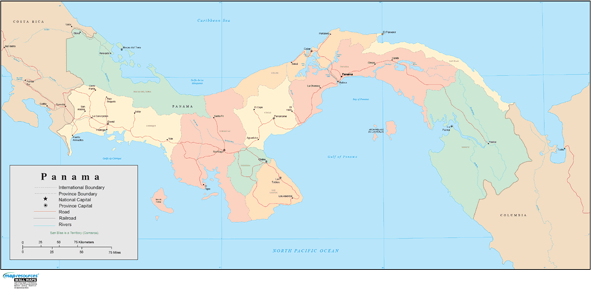 Panama Wall Map