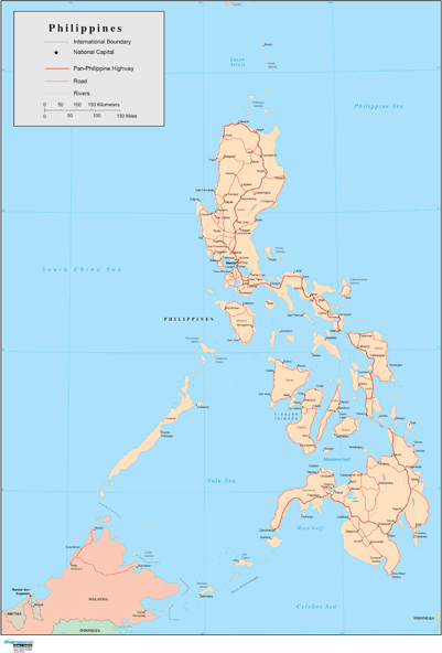 Philippines Wall Map