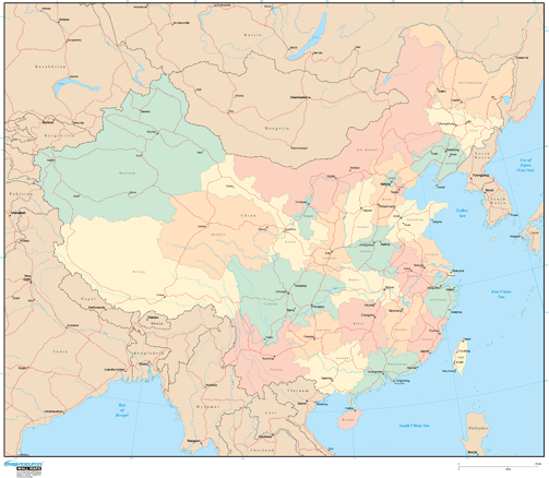 China Wall Map