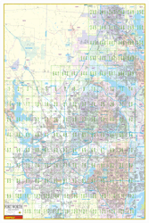 Fort Worth, TX Wall Map by MapsCo