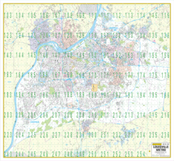 Louisville, KY Wall Map by MapsCo