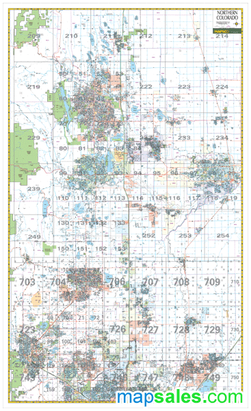 Colorado Wall Map - North