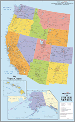 West Coast Wall Map