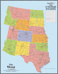 Western States Regional Wall Map
