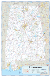 Alabama County Highway Wall Map