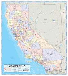 California Counties Wall Map