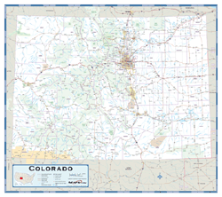 Colorado County Highway Wall Map