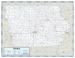 Iowa County Highway Wall Map