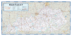 Kentucky County Highway Wall Map