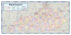 Kentucky Counties Wall Map