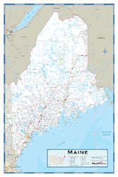 Maine County Highway Wall Map