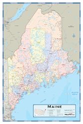 Maine Counties Wall Map
