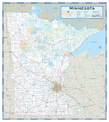 Minnesota County Highway Wall Map