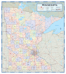 Minnesota Counties Wall Map