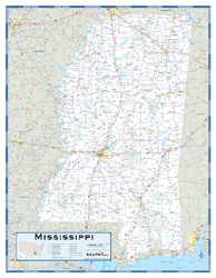 Mississippi County Highway Wall Map