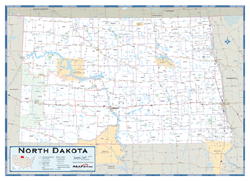 North Dakota County Highway Wall Map