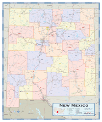 New Mexico Counties Wall Map