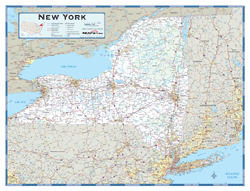 New York County Highway Wall Map