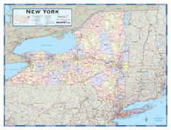 New York Counties Wall Map