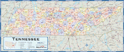 Tennessee Counties Wall Map