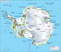 Antarctica Wall Map
