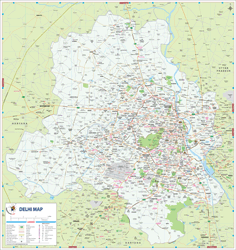 Delhi Wall Map