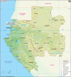 Gabon Wall Map