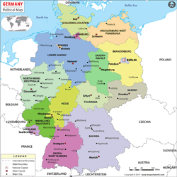 Germany Political Wall Map