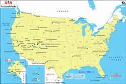 USA National Park Map