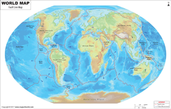 World Fault Line Wall Map