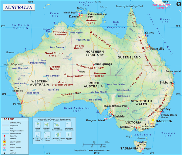 Australia Wall Map