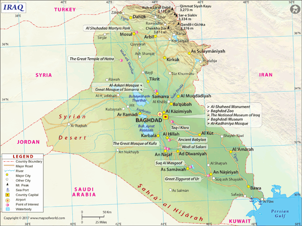 Iraq Wall Map