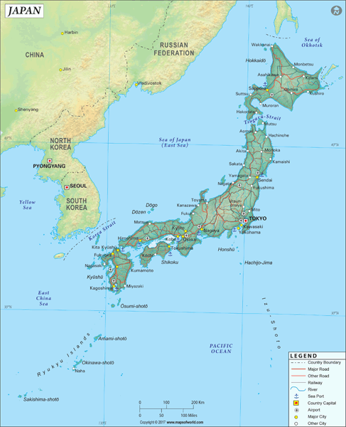 Japan On World Political Map