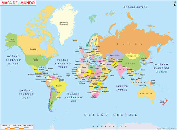 wall map of Spain basic  Wall maps of countries of the World