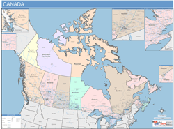 Canada Province Wall Map