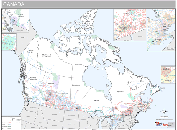 Canada Premium Wall Map