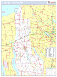 Cayuga, NY County Wall Map New York Style 2023