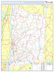 Dutchess, NY County Wall Map New York Style 2024