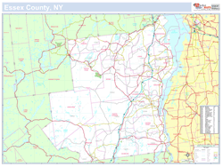Essex, NY County Wall Map New York Style 2023